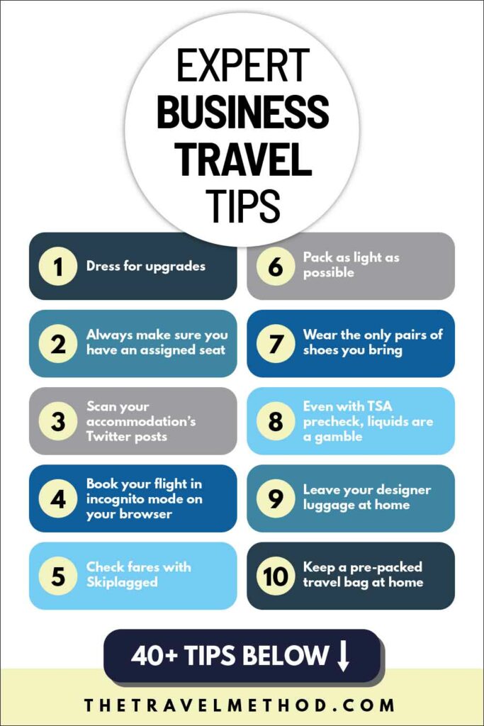 business trips tips and tricks